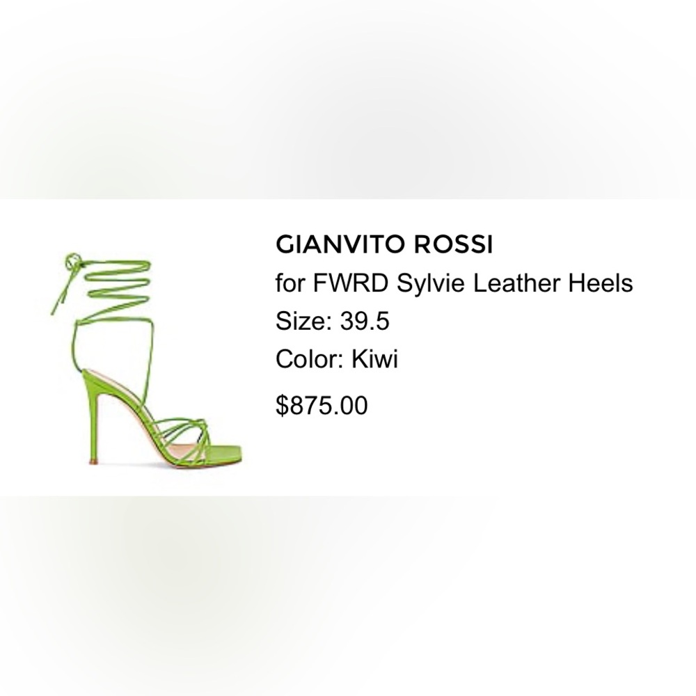 Gianvito Rossi Leather Strappy Heeled Sandals Kiwi Green